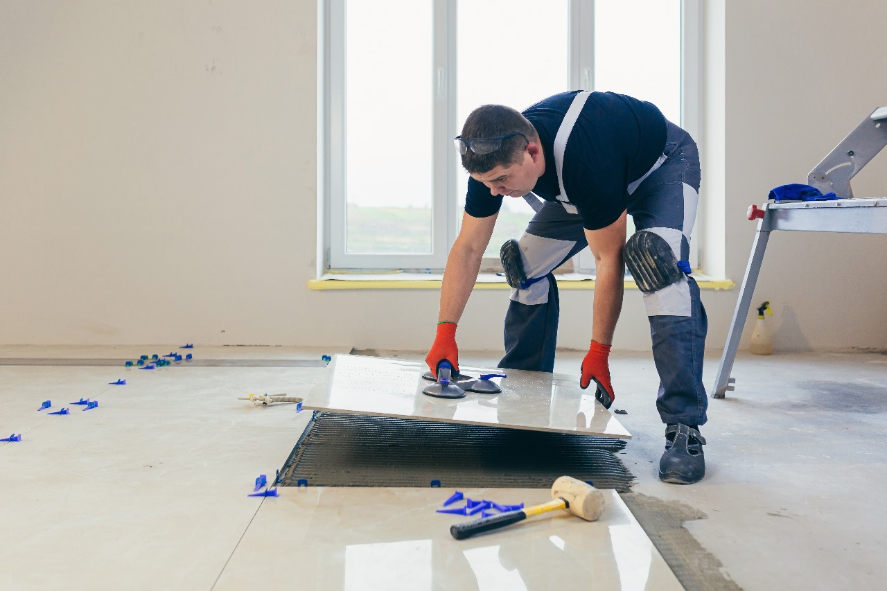 Tiling work